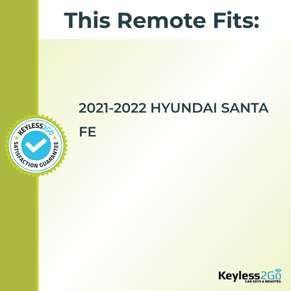 Keyless2Go 2021, 2022 Hyundai Santa Fe 7-Button Replacement Smart Keyless Entry Remote Proximity Key Fob