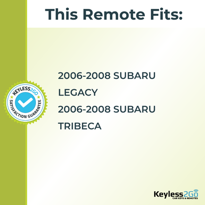 Keyless2Go 2006, 2007, 2008 Subaru Legacy, Tribeca 4-Button Replacement Keyless Entry Remote Key Fob