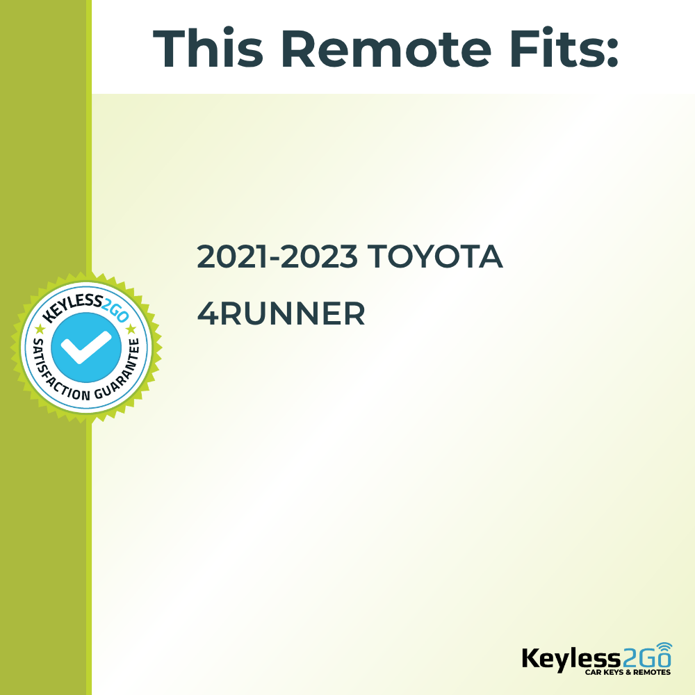Keyless2Go 2021, 2022, 2023 Toyota 4Runner Replacement Smart Keyless Entry Remote Proximity Key Fob