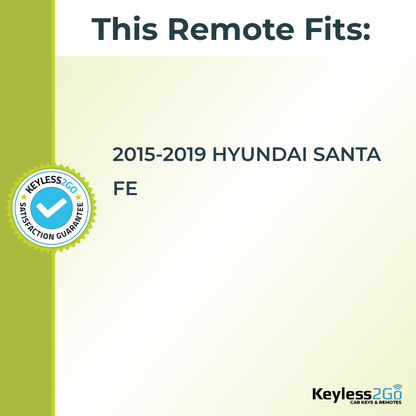 Keyless2Go 2015 - 2019 Hyundai Santa Fe 4-Button Replacement Smart Keyless Entry Remote Proximity Key Fob