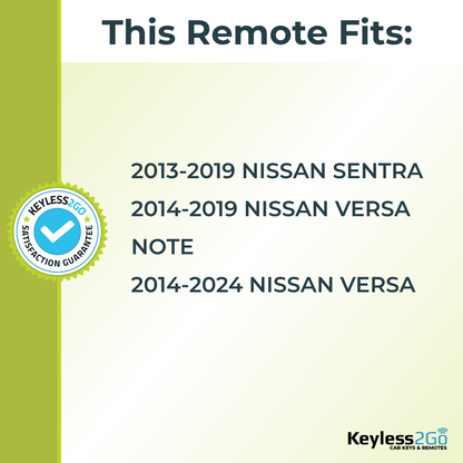 Keyless2Go 2013 - 2024 Nissan 4-Button Replacement Keyless Entry Remote Key Fob