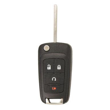 Keyless2Go 4 Button Remote Flip Key Replacement for GM KR55WK500733 13501916 - keyless2go