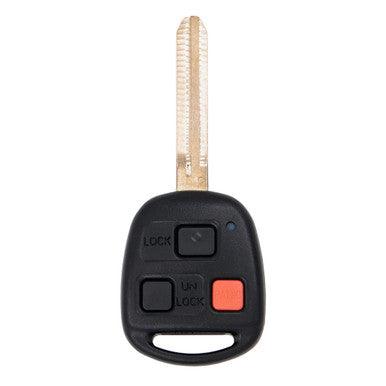 Keyless2Go 3 Button Remote Head Key Replacement for Toyota HYQ1512V / 4C Chip / 89070-60090 - keyless2go