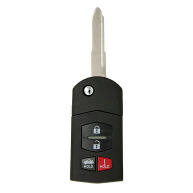 Keyless2Go 4 Button Remote Flip Key Replacement for Mazda BGBX1T478SKE125-01 - keyless2go