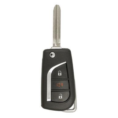 Keyless2Go 3 Button Remote Flip Key Replacement For Toyota GQ4-29T / 89070-02250 / 4D67 Chip - keyless2go