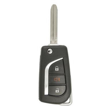 Keyless2Go 3 Button Remote Flip Key Replacement for Toyota HYQ12BBY / 89070-42660 / 4D67 Chip - keyless2go