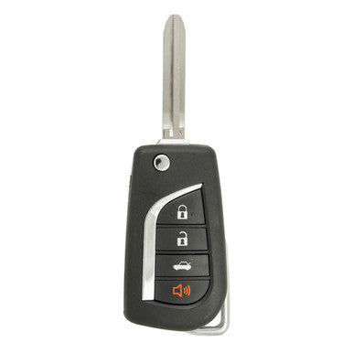 Keyless2Go 4 Button Remote Flip Key Replacement For Toyota HYQ12BBY / 89070-06231 / 4D67 Chip - keyless2go