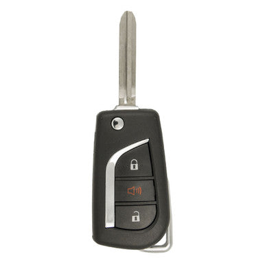 Keyless2Go 3 Button Remote Flip Key Replacement For Toyota MOZB41TG / 89070-52850 / 4D67 CHIP - keyless2go